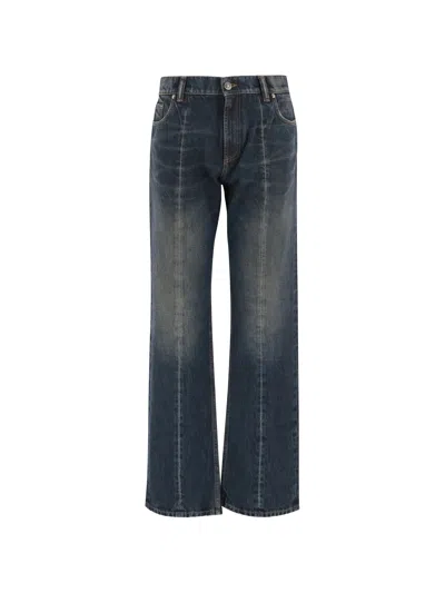 Versace Non-stretch Vintage Shibuya Denim Pants In Blue