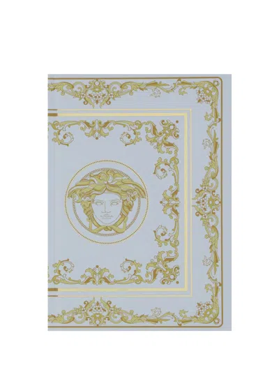 Versace Notebook In White Gold