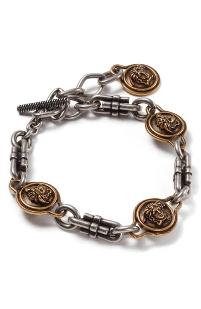 Versace Novantatré Bracelet In Brown