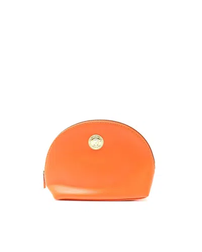 Versace Novelty Medusa Travel Pouch In Orange
