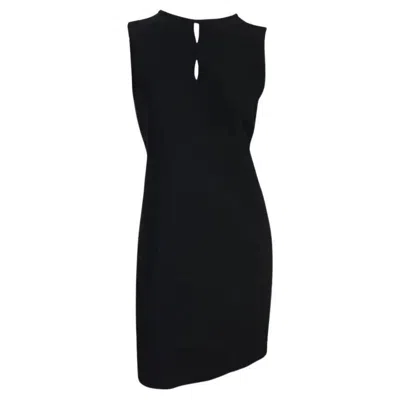 Pre-owned Versace Nwt F/w 1997 Gianni  Couture Cutout Black Wool Shift Dress 42it/8us