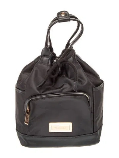 Pre-owned Versace Nylon Backpack In Black