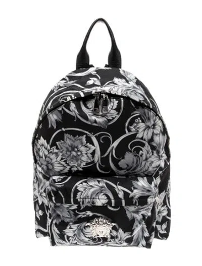 Pre-owned Versace Nylon Backpack In Multi