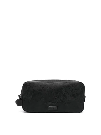 Versace Nylon Beauty-case In Black