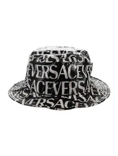 Pre-owned Versace Nylon Bucket Hat In Black