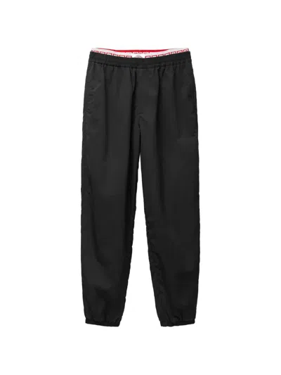 Versace Nylon Joggers In Black