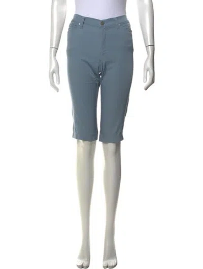 Pre-owned Versace Nylon Knee-length Shorts In Blue
