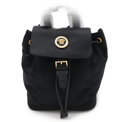 Pre-owned Versace Nylon Leather Backpack ()