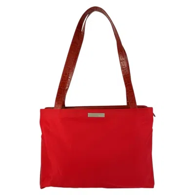 Pre-owned Versace Nylon Leather Shoulder Bag Tote Bag ()