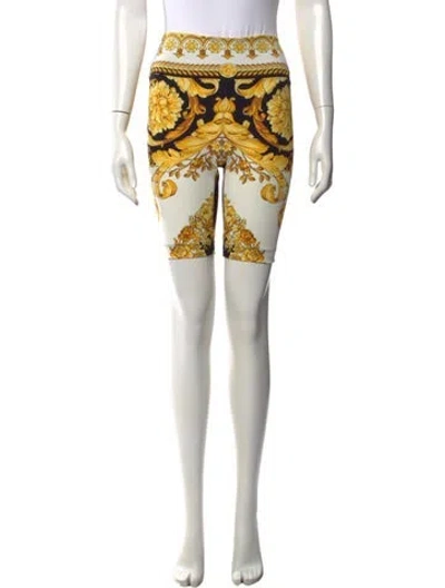 Pre-owned Versace Nylon Mini Shorts In Black
