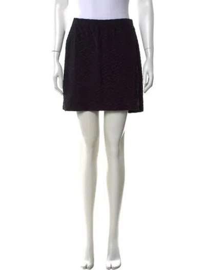 Pre-owned Versace Nylon Mini Skirt In Black