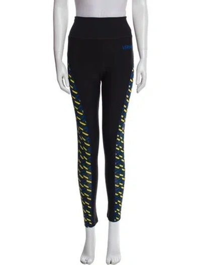 Pre-owned Versace Nylon Skinny Leg Pants In Blue
