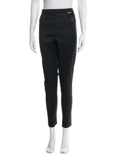 Pre-owned Versace Nylon Skinny Leg Pants In Blue