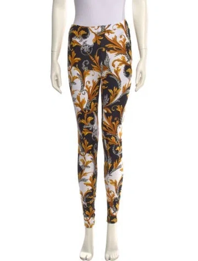 Pre-owned Versace Nylon Skinny Leg Pants In Multi