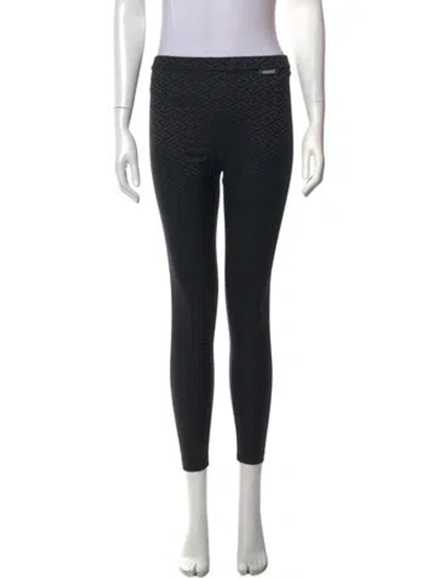 Pre-owned Versace Nylon Skinny Leg Pants W/ Tags In Black