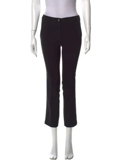 Pre-owned Versace Nylon Straight Leg Pants In Black