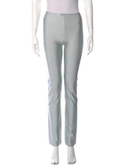 Pre-owned Versace Nylon Straight Leg Pants In Blue