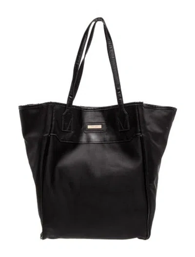 Pre-owned Versace Nylon Tote In Black