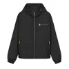Versace Nylon Windbreaker Jacket In Black