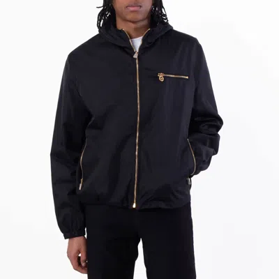 Versace Nylon Windbreaker Jacket In Black