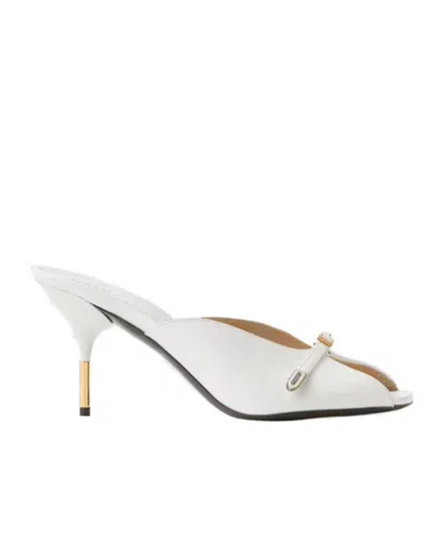 Versace Nyx Leather Mules 80 Mm In White
