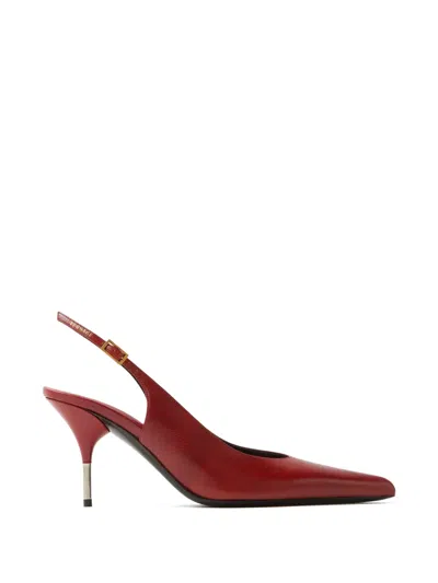 Versace Nyx Leather Slingbacks 80 Mm In Red