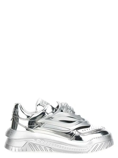 Versace Odiessea Sneakers In Silver