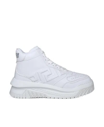 Versace Odissea High-top Lace-up Sneakers In White