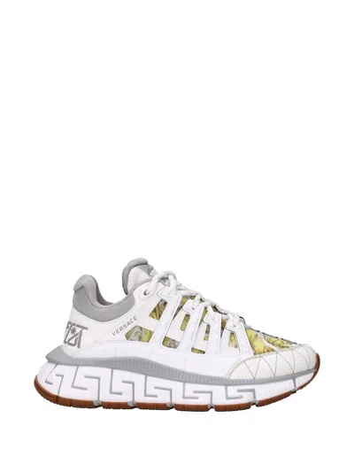Versace Odissea Leather Sneakers In Multi