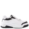 Versace White And Black Sneaker With Inserts And Chunky Sole
