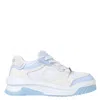 Versace Odissea Leather Sneakers In Blue/white