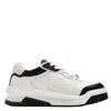 Versace White And Black Sneaker With Inserts And Chunky Sole In Leather Man In White/black