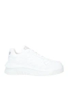 Versace Man Sneakers White Size 10 Calfskin In White