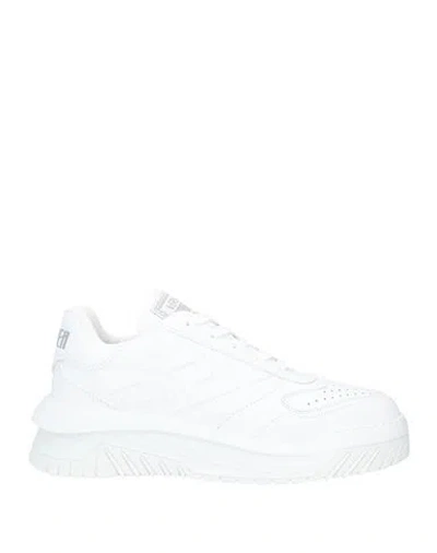 Versace Man Sneakers White Size 10 Calfskin