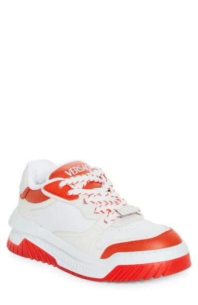 Versace Odissea Sneaker In Coral White- Palladium