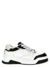 Versace White And Black Sneaker With Inserts And Chunky Sole In Leather Man In Multicolor