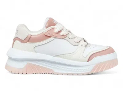 Pre-owned Versace Odyssey Low Top (women's) Sneakers In White/pink In Multi