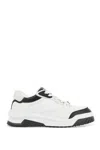 Versace White And Black Sneaker With Inserts And Chunky Sole In Leather Man In White