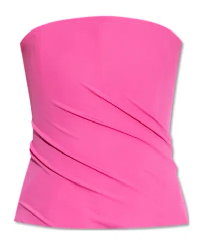 Versace Off-shoulder Tops In Pink