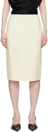 Versace Malfilé Silk-blend Pencil Skirt In 1w470 Ivory