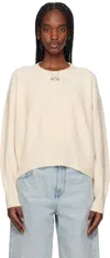 Versace Off-white Medusa Wool-blend Knit Towel Sweater In 1w540-bone