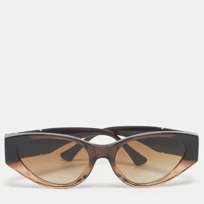 Versace Ombre Brown Gradient Mod 4454 Medusa Oval Sunglasses