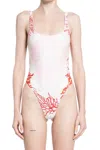 Versace Printed Swimsuit In Pink