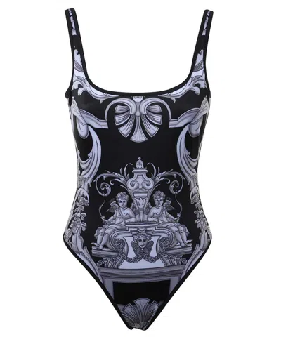Versace One-piece Swimsuit In Black