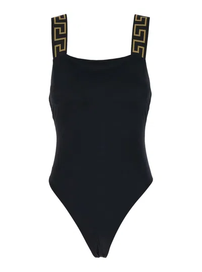 Versace One Piece Swimsuit In Black