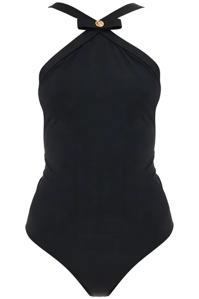 Versace Lycra Vita One-piece Swimsuit In Black