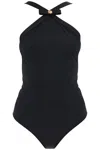 Versace Black One-piece Swimsuit With Medusa Head Detail In Tech Fabric Woman In Black