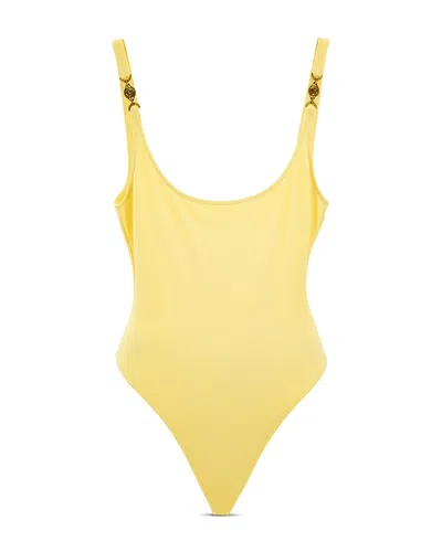 Versace One Piece Swimsuit In Gold