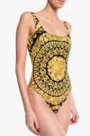 Versace Barocco Classico One Piece Swimsuit In Yellow