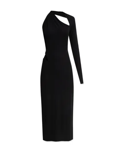 VERSACE VERSACE ONE-SHOULDER CUT OUT MIDI DRESS